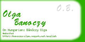 olga banoczy business card
